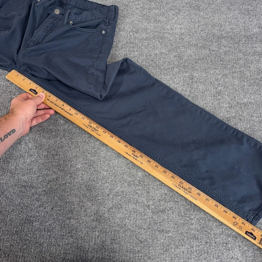 Levi's 514 Pants Men 33x32 Blue Garment Dyed Chino Straight Fit 5-Pocket Casual